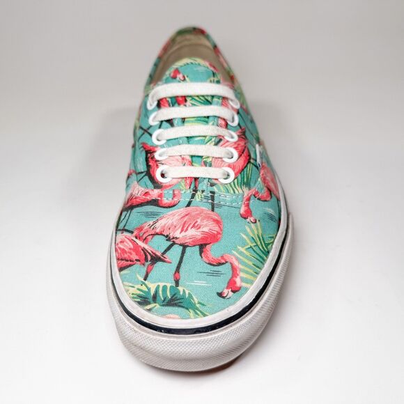 Vans Authentic Low Top Sneakers - Flamingo Tropical Print Canvas - Men’s 9.5 - Picture 11 of 16